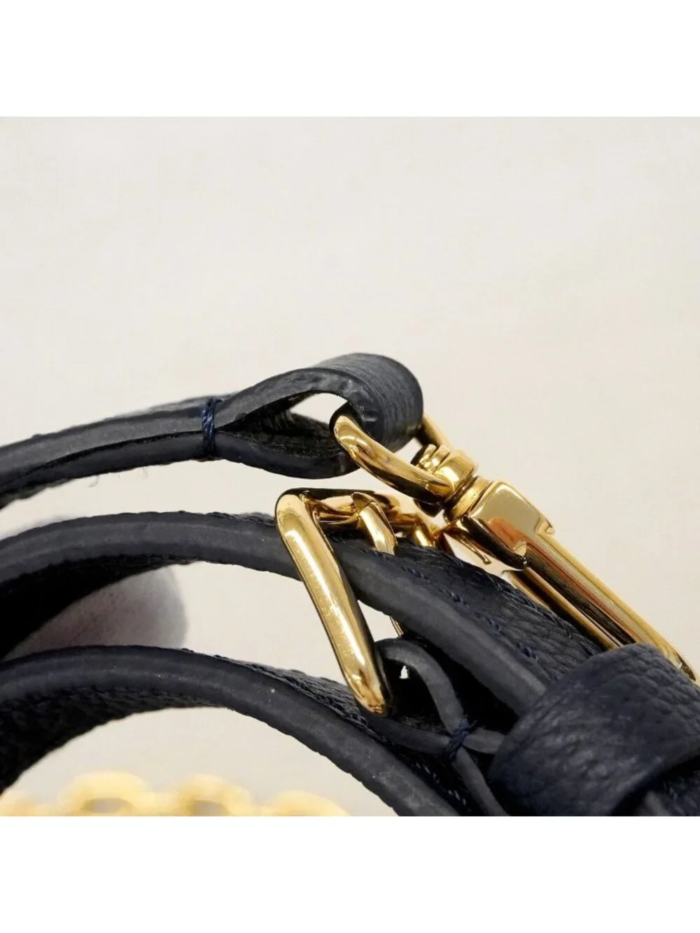 Louis Vuitton Shoulder Bag Monogram Empreinte Bicolor Mini Navy Cream